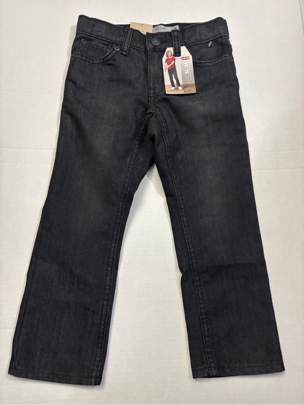 New! Boy’s Levi’s 511 Slim Jeans Size 4 Regular Black Color